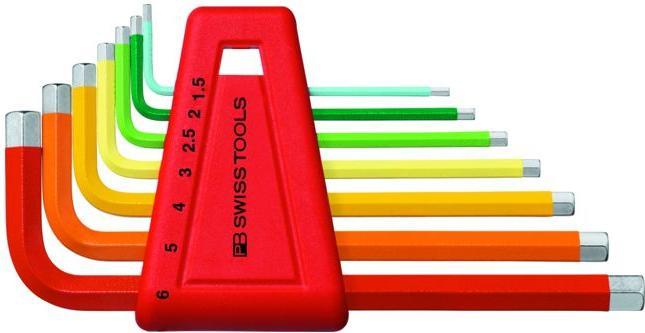 PB Swiss Tools Jeu de clés coudées mâles à 6 pans de couleur
