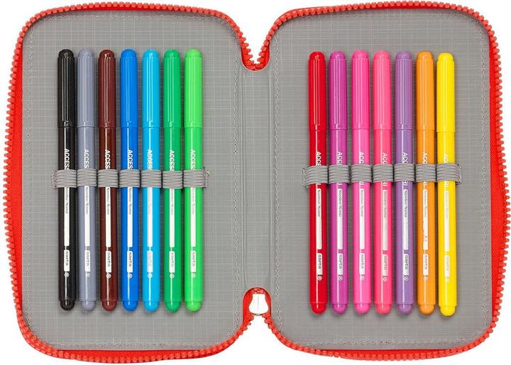 Actual product image Super Triple pencil case Mario World Navy blue 12.5 x 19.5 x 5.5 cm 36 pieces