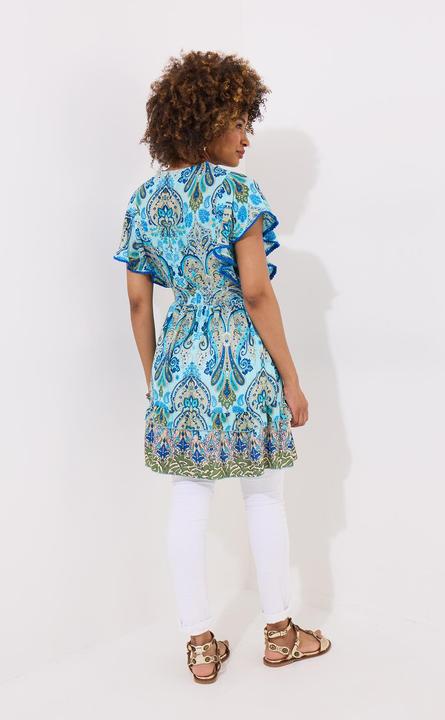 Actual product image Joe Browns Floral Mock Wrap Printed Embroidered Tunic (40)