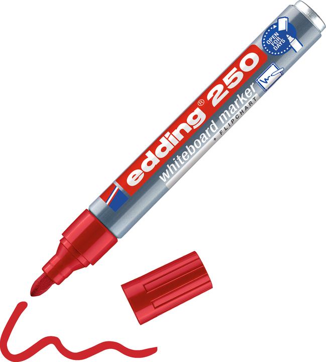 Image du produit Edding Marqueur pour tableau blanc 250 (Rouge, 3 mm, 1 x)