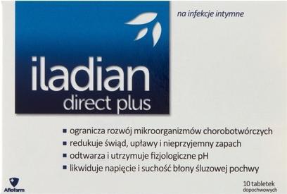 Iladian Direct Plus Vaginal Tablets To Relieve The Symptoms Of Intimate Infections 10 Tablets (Intimgel)
