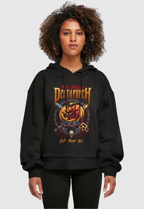 Immagine prodotto Merchcode Donna Five Finger Death Punch - Felpa con cappuccio oversize Got Your Six - 121065 (XXL)