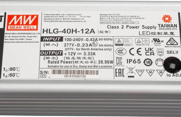Produktbild MeanWell HLG-40H-12A LED-Treiber, LED-T