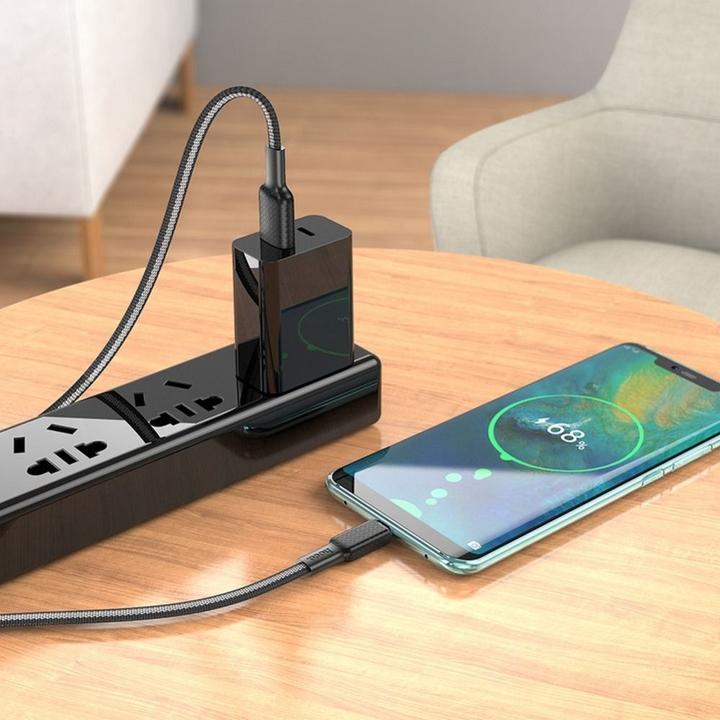 Immagine prodotto Partner Telecom Hoco - Data Cable Jaeger (X69) - USB-A to USB Type-C, 3A, 1m - Black / White (1 m, USB 3.0, 18 W)