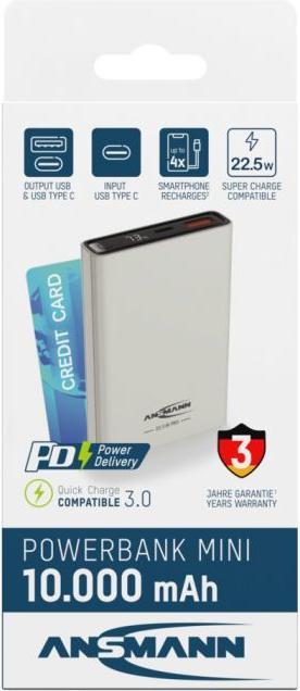 Produktbild Ansmann PB222PD (10000 mAh, 22.50 W, 37 Wh)