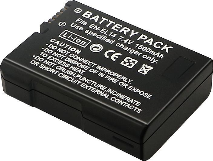 Acconic Akku f. Nikon EN-EL14a decoded CoolPix P7000 P7100 P7700 P7800 D5300 (Kamera Akku)