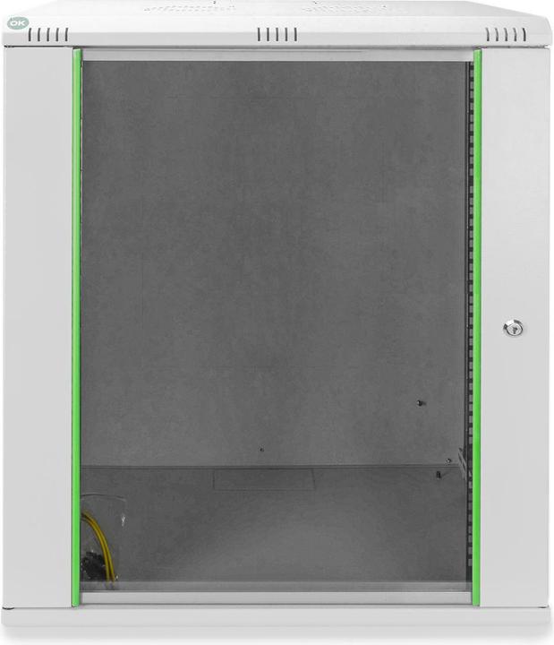 Image du produit Digitus 48,3cm 19inch armoire murale 16HE SoHoline RAL7035 gris H816mmxW600mmxD450mm avec porte en verre (16 HE, Rack 19 pouces)