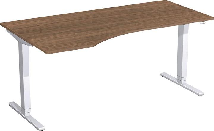Produktbild Geramöbel Schreibtisch Flex Nussbaum höhenverstellbar 1800 x 800/1000 x 650-12...