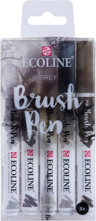 Produktbild Talens Ecoline Brush Pen (Mehrfarbig, Weiss, 5 x)