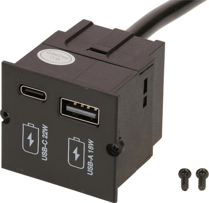 Productafbeelding Bachmann Aangepaste module oplader USB-A 18W, USB-C 22W (22 W)