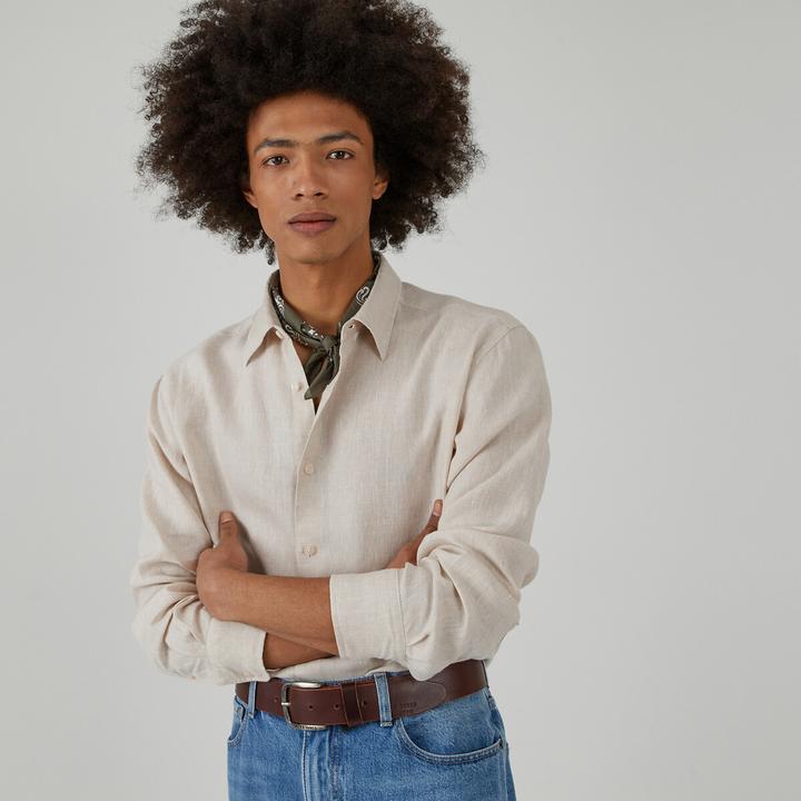Produktbild La Redoute Collections Gerades Leinenhemd Signature mit langen Ärmeln (XXL)
