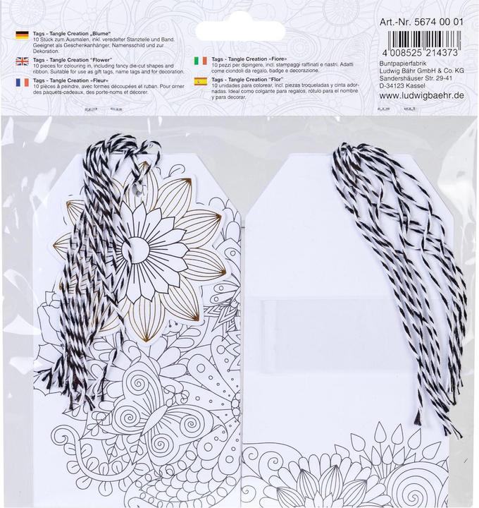 Produktbild Ursus Geschenkanhänger Blume 7 x 12 cm, 10 Stück (Geschenkverzierung, 10 x)