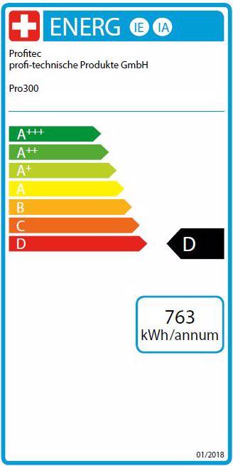 Etichetta energetica Profitec Per 300