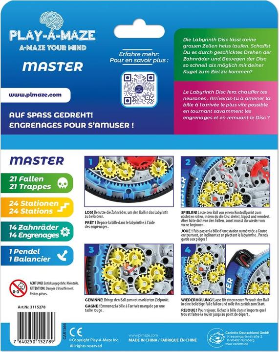 Immagine prodotto Play-a-maze Disco da viaggio del labirinto MASTER (d,f) (Tedesco)