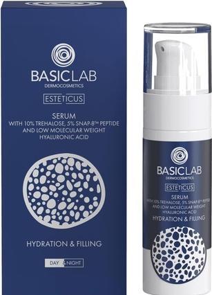 Actual product image BasicLab Esteticus Serum Moisturising And Filling Serum With 10% Trehalose. 5% Peptide Snap-8 And (30 ml)