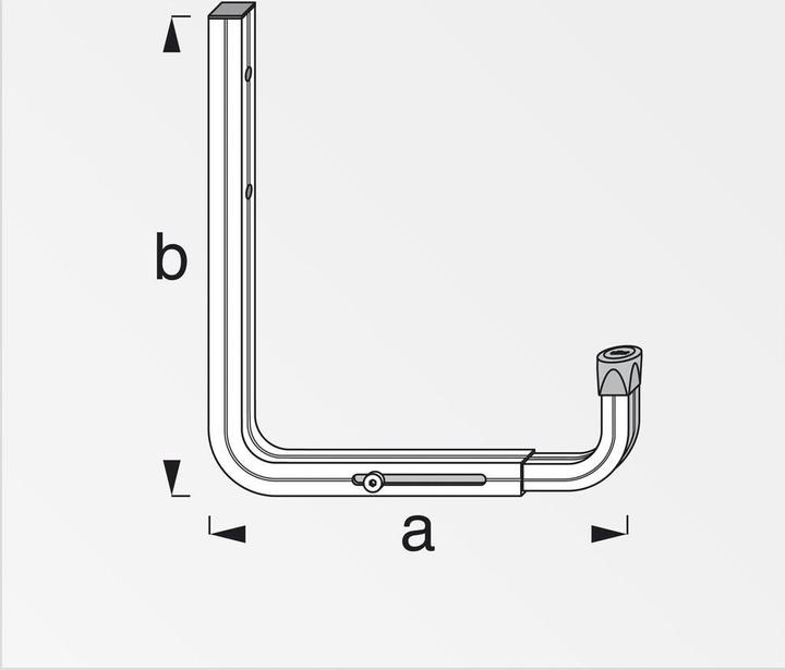 Produktbild Alfer Wand-Blumenkastenhalter verstellbar T 190-255 x H 230 mm, Aluminium blank