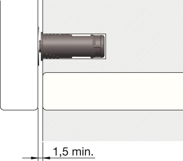 Produktbild Italiana Ferramenta Italiana Magnetschnapper (Magnetschnäpper) Einbau-Türmagnet K-Lock grau (1 Stk.)