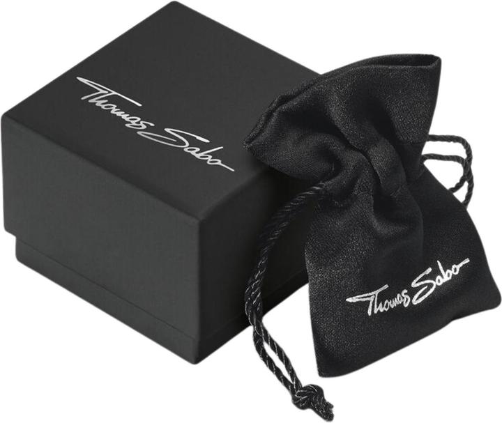 Immagine prodotto Thomas Sabo Bangle Design sfaccettato con pietre nere Argento (16 cm, Argento 925, Annerito)