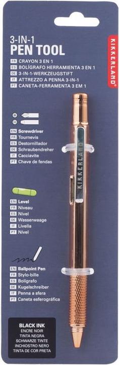 Actual product image Kikkerland Multi Tool Pen 3 In 1 (Copper)