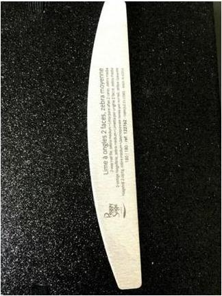 Immagine prodotto Peggy Sage Lima per unghie a 2 vie Zebra Media Lima per unghie bifacciale 180/180 Crescent Zebra