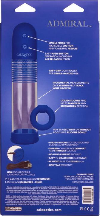 Productafbeelding CalExotics Admiral™ oplaadbare stijve pompset