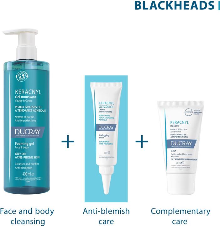 Image du produit Ducray Keracnyl Gel moussant nettoyant (Gel, 200 ml)