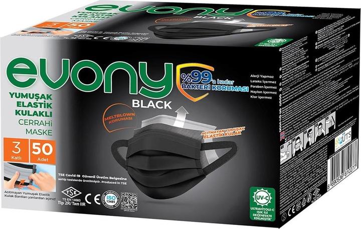 Evony Schwarze Gesichtsmaske 50 Stück
