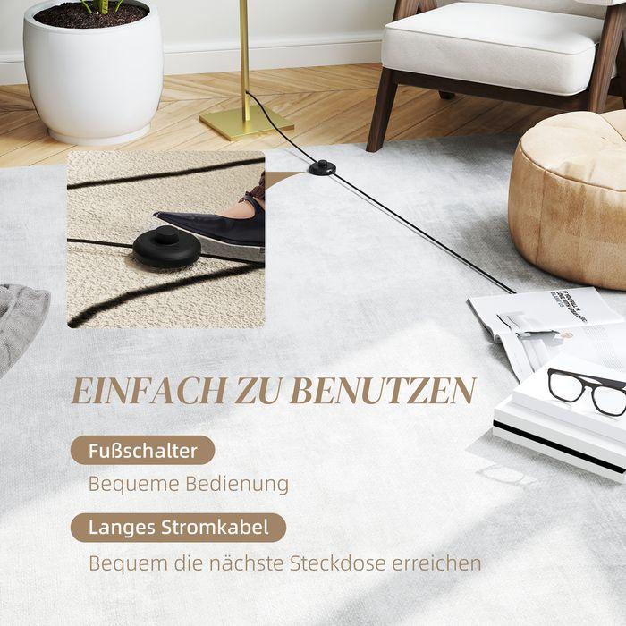 Produktbild Swisshandel24 Stehlampe Dimmbar LED Stehleuchte mit Fussschalter für Wohnzimmer, Gold (700 lm)