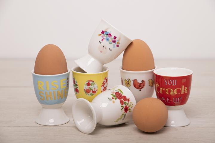 Produktbild Kitchen Craft KitchenCraft Porcelain Egg Cup, You Crack Me Up Design, Labelled (1 x)