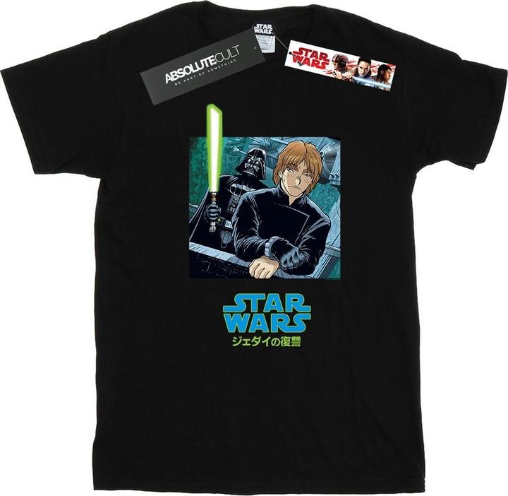 Actual product image Star Wars Mens Vader And Luke Anime T-Shirt (XL)