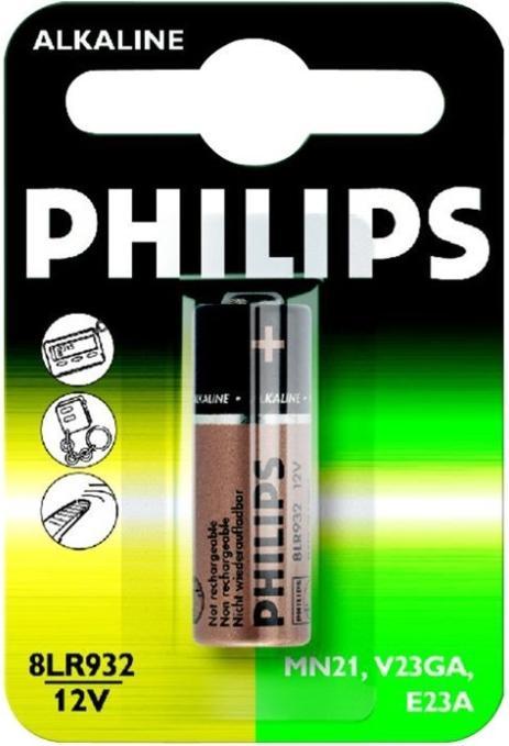 Philips Batteria Minicells 8LR932/01B, Batteria monouso, alcalina, 12 V, 1 pezzo(i), 40 mm, 58 mm (1 pz., Specifico del dispositivo, 50 mAh)