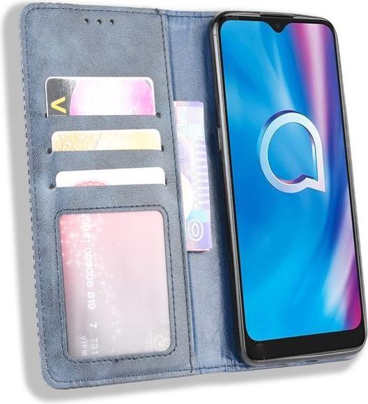 Produktbild MU Classic Retro Leder Bookcover Series (Alcatel 1S (2020), Alcatel 3X (2020))