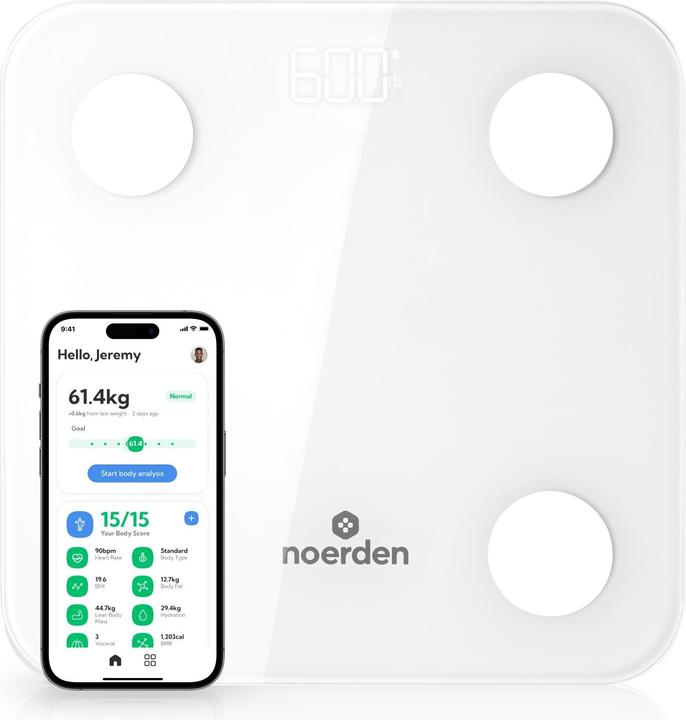 Actual product image Noerden Minimi+ smarte Personenwaage weiss
