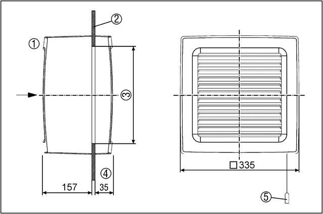 Image du produit Maico MAI EVN 22 Ventilateur de fenêtre 37W IMax 0,23A IP24 230V 50Hz