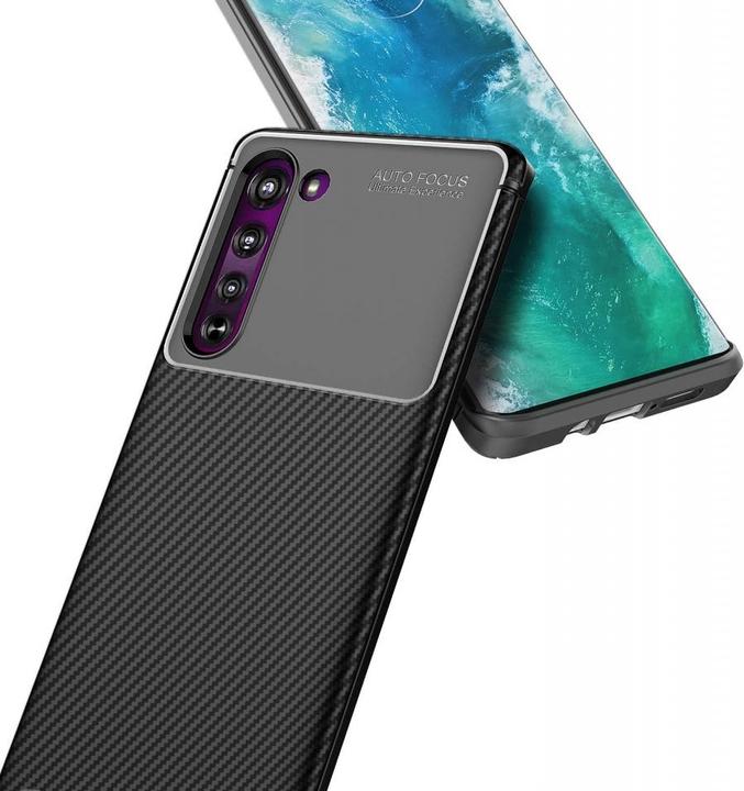 Produktbild Screenguard Motorola Edge Hülle Carbon Design TPU Case (Motorola Edge)
