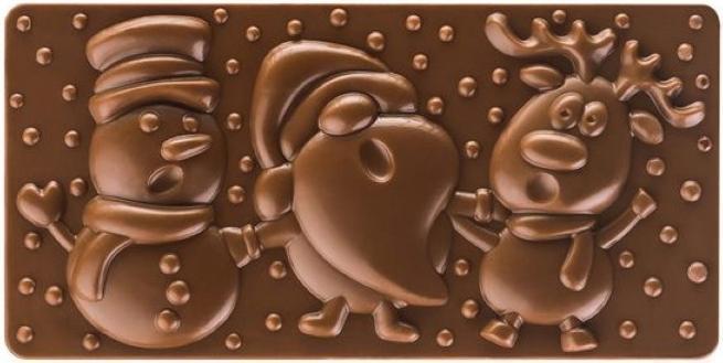 Image du produit Pavoni Moule à tablette de chocolat Amis de Noël