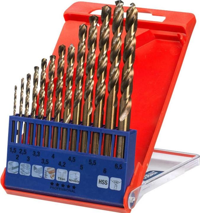 Produktbild kwb COBALT Spiralbohrersatz 13-tlg. (6 mm, 6.5 mm, 5.5 mm, 3.3 mm, 1.5 mm, 3 mm, 5 mm, 2.5 mm, 3.5 mm, 4.5 mm, 2 mm, 4.2 mm, 4 mm)