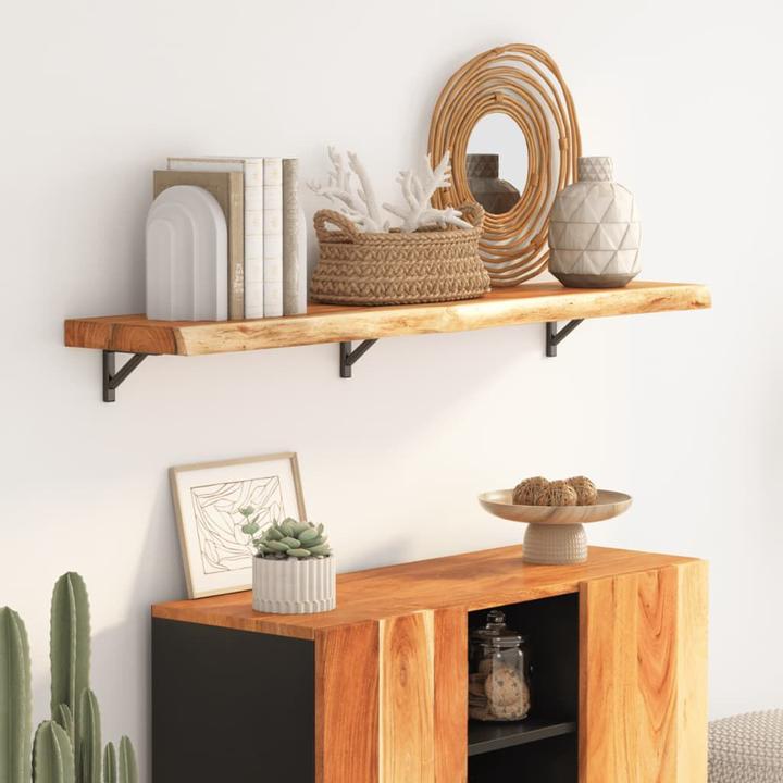 Actual product image VidaXL Wall shelf rectangular tree edge hanging shelf office shelf solid wood acacia