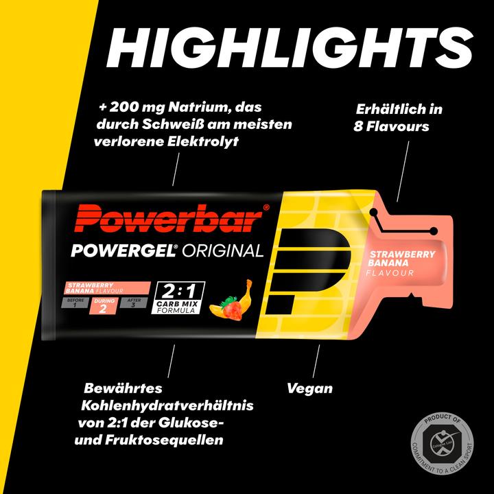 Produktbild Powerbar PowerGel Original (Erdbeere, Banane, 24 Stk., 984 g)