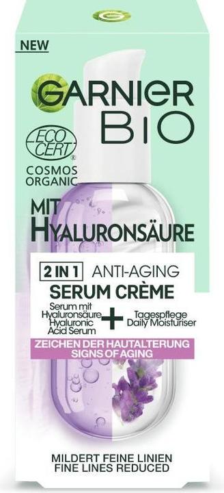 Actual product image Garnier Organic Lavandin 2in1 Anti-Aging Serum Crème (50 ml)