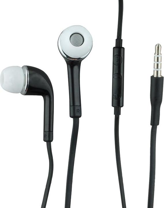 Produktbild PhoneLook Kabel Kopfhörer In-Ear Sportliches Design inkl. Fernbedienung + integriertem Mikrofon Schwarz (Kabelgebunden)