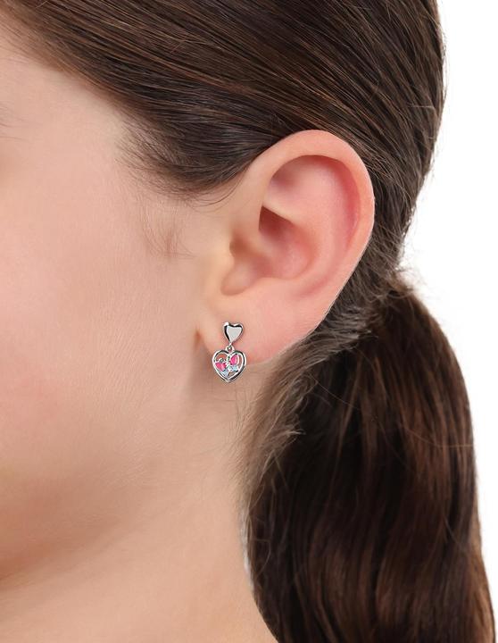 Image du produit Prinzessin Lillifee Ohrschmuck für Mädchen, 925 Sterling Silber, Zirkonia synth. | Herz (Argent 925)