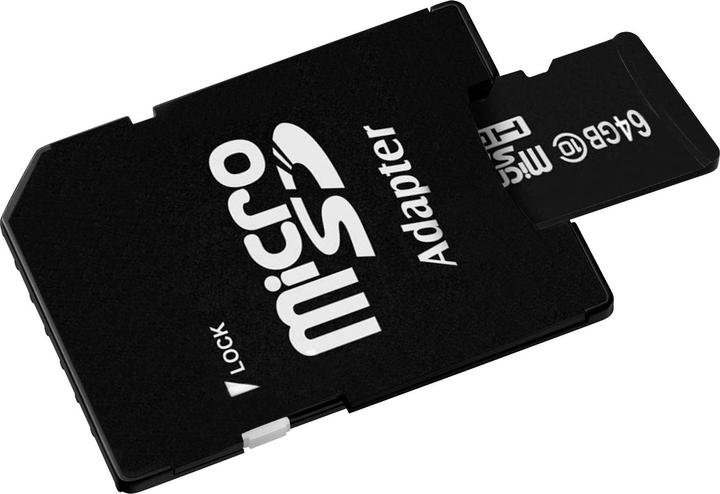 Actual product image IMRO Micro SD card 64 GB Class 10 + SD adapter - Memory card (64 GB, microSDXC, U1)