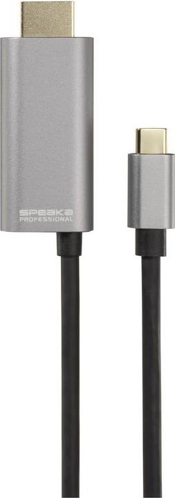 Produktbild SpeaKa Professional USB-C® / HDMI Adapterkabel USB-C® Stecker, HDMI-A Stecker, U (1 m, HDMI)