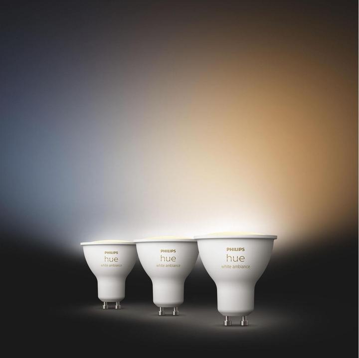 Productafbeelding Philips Hue White Ambiance (GU10, 4.20 W, 350 lm, 3 x, E)