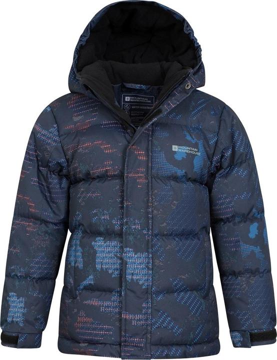 Actual product image Mountain Warehouse Childrens/Kids Snow II Printed Water Resistant Padded Jacket (140)