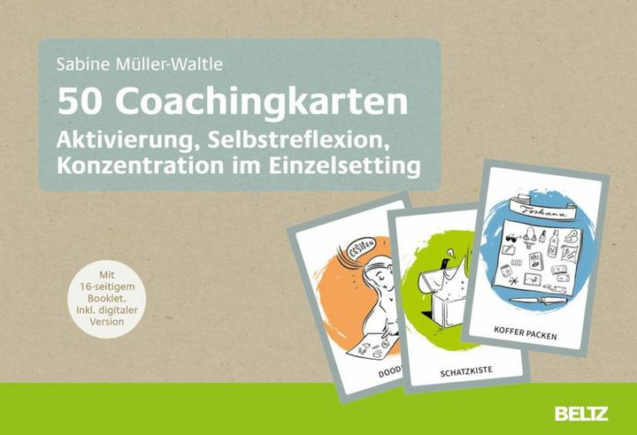 Produktbild 50 Coachingkarten Aktivierung, Selbstreflexion, Konzentration im Einzelsetting (Deutsch, Sabine Müller-Waltle, 2021)