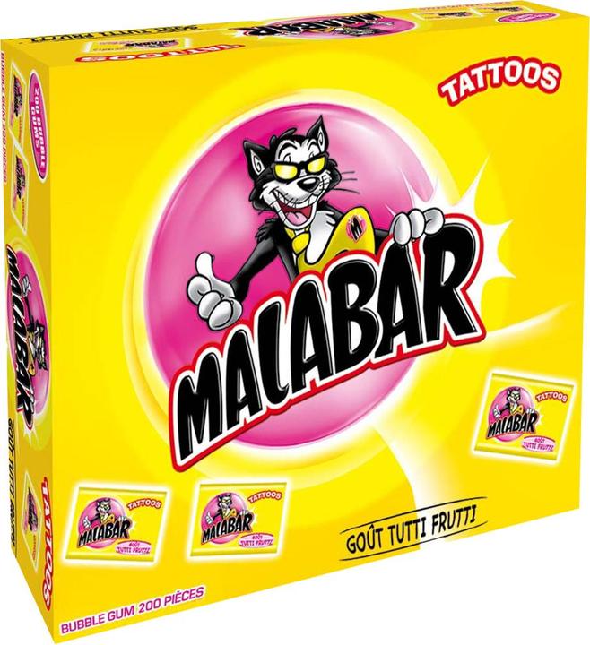 Malabar Chewing Gum Tutti Frutti (200 pcs., 1200 g)