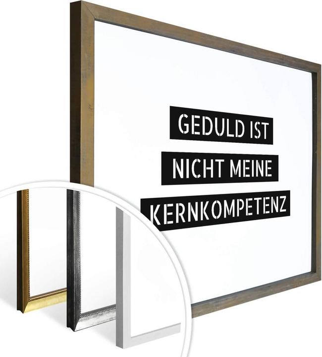 Produktbild Trenddeko Geduld ist nicht meine Kernkompetenz (40 x 30 cm)