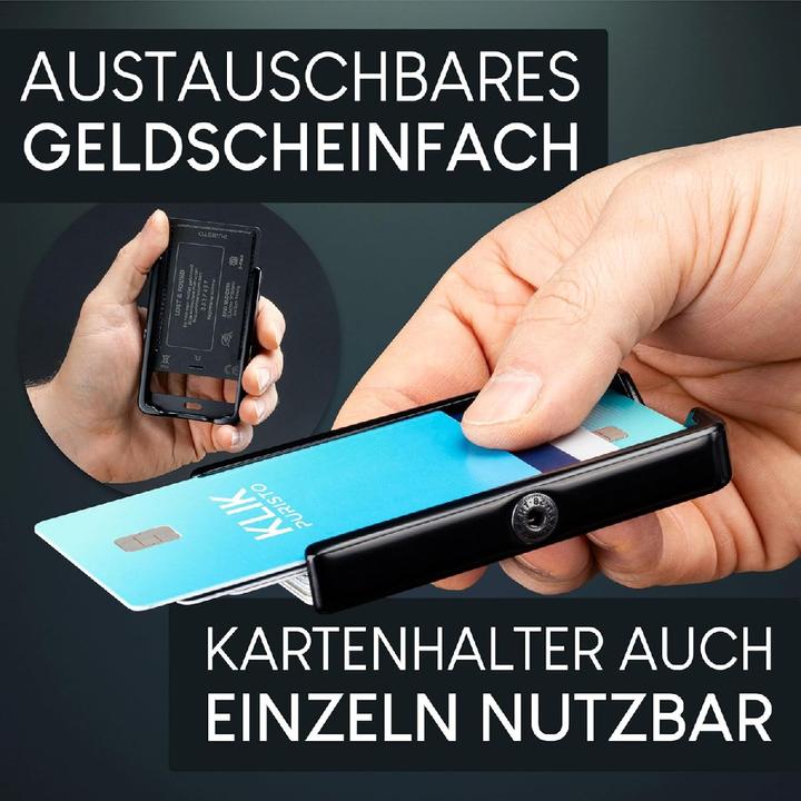 Actual product image Puristo KLIK MINIMAL Slim Wallet Black 7s